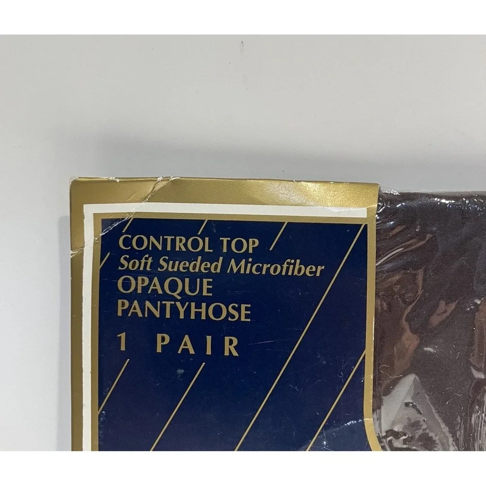 SEARS Nice Touch Opaque Soft Sueded Microfber Pantyhose Tall Chocolate Vtg NIP‎